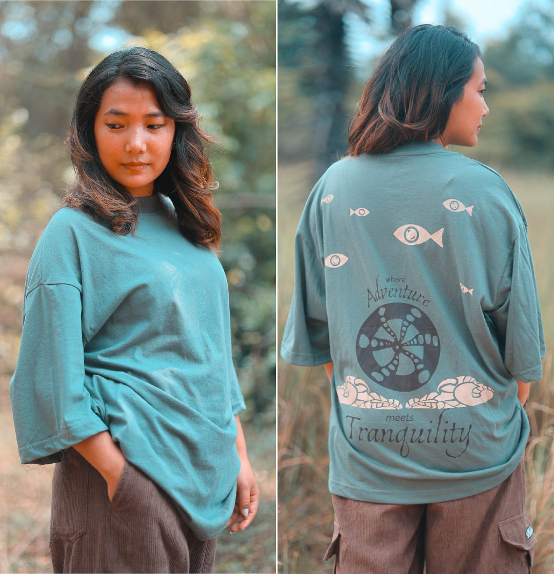 Oversized tshirt - Adventure Meets Tranquility