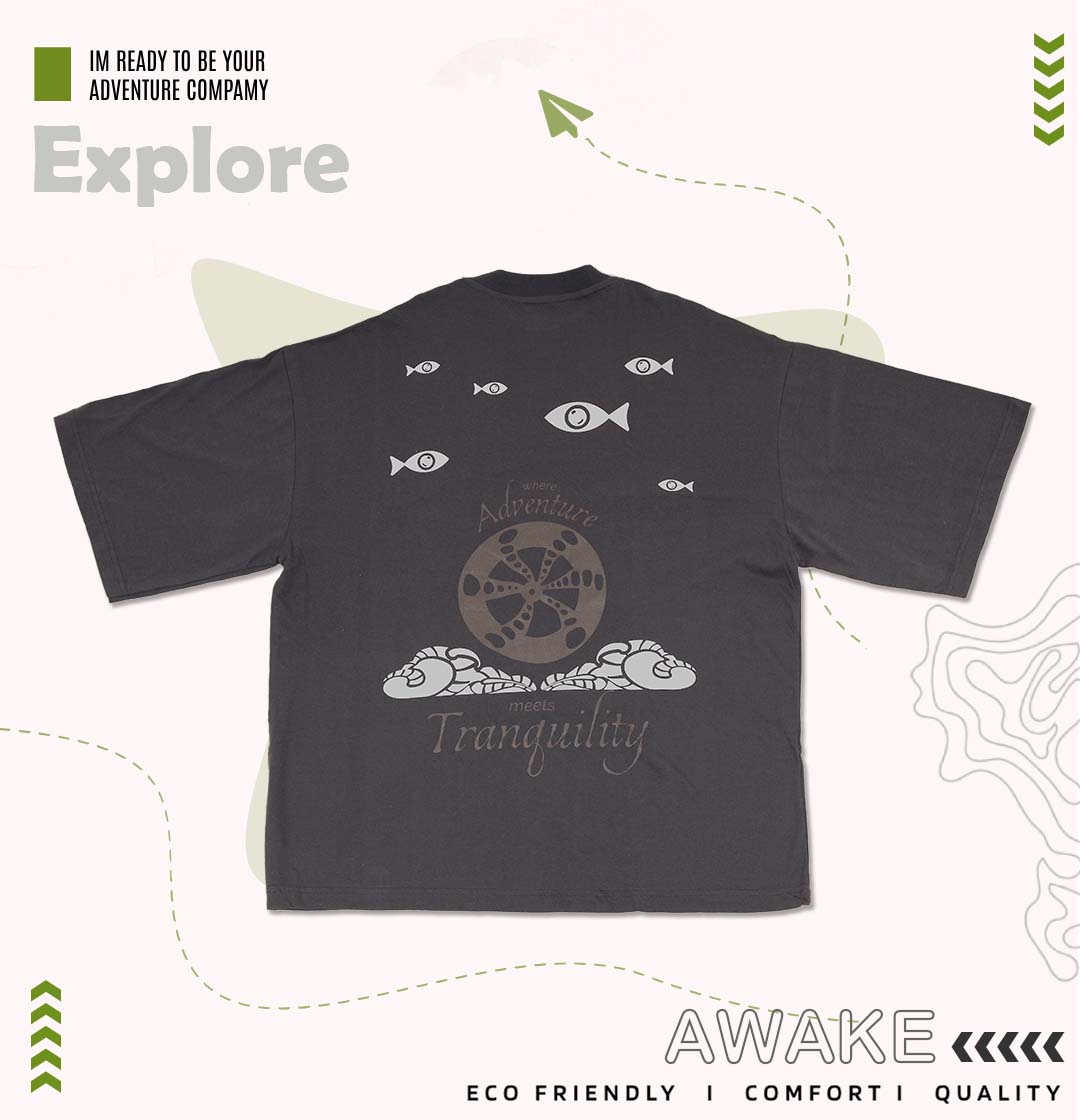 Oversized tshirt - Adventure Meets Tranquility