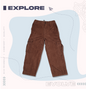 Corduroy Oversized Cargo Pant
