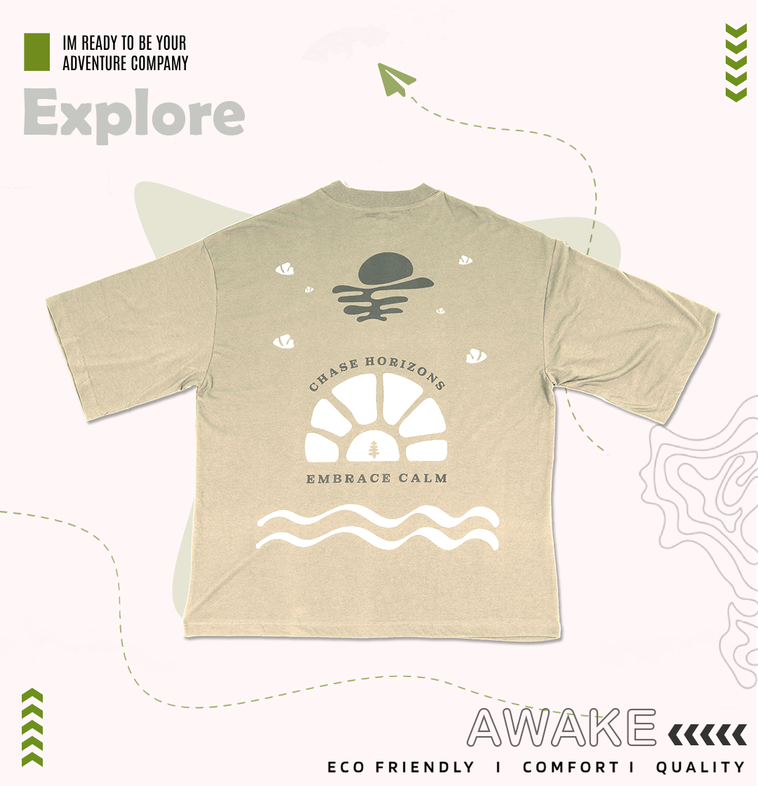 Oversized tshirt - Chase Horizons, Embrace calm