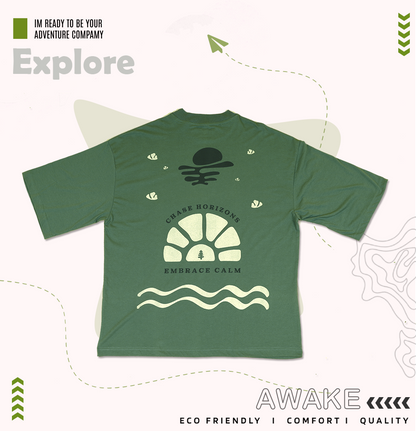 Oversized tshirt - Chase Horizons, Embrace calm