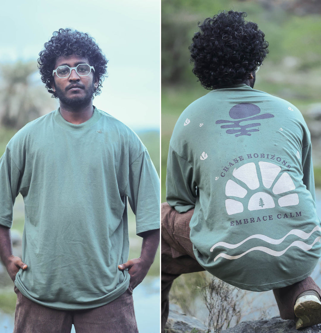 Oversized tshirt - Chase Horizons, Embrace calm