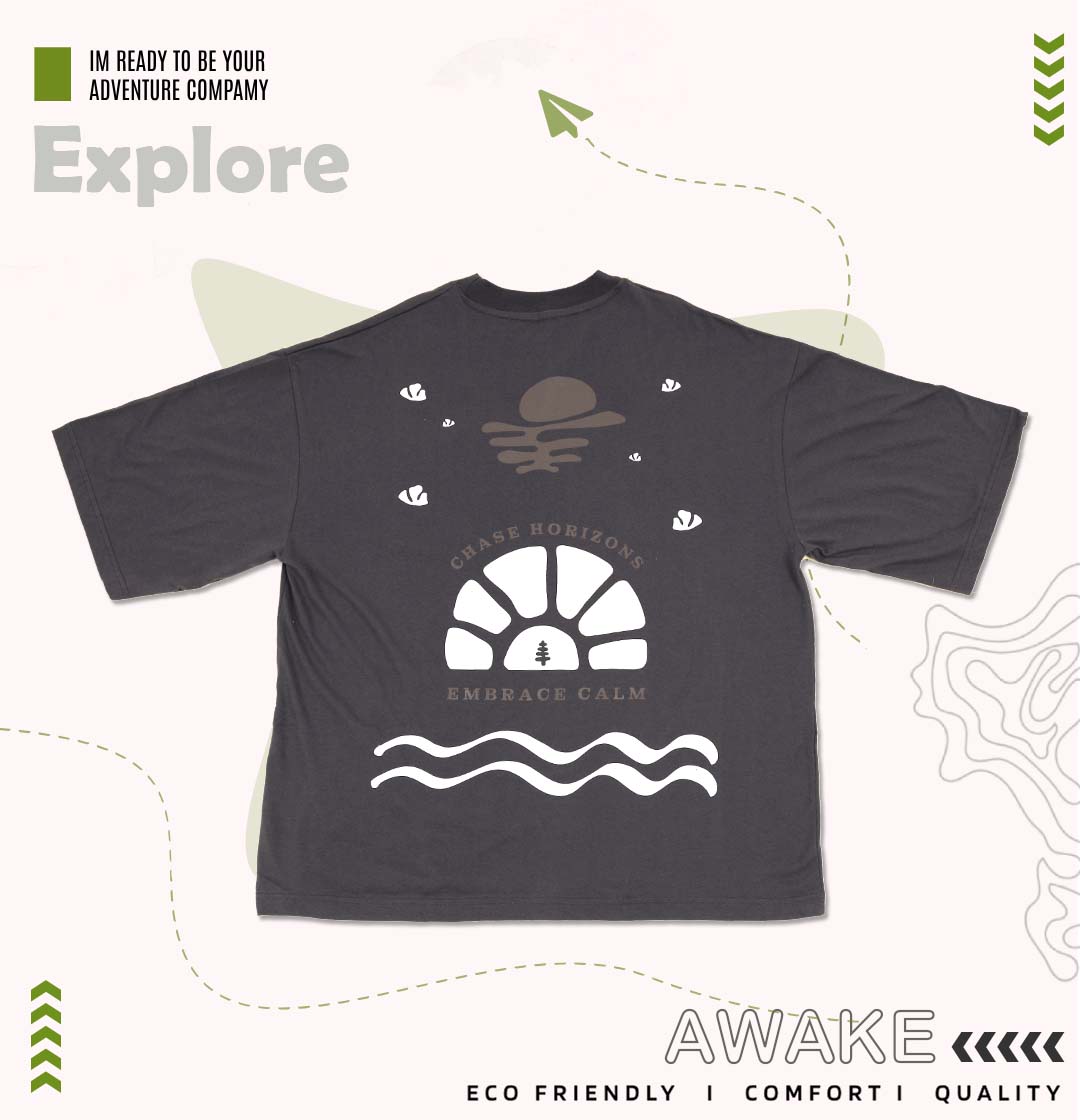 Oversized tshirt - Chase Horizons, Embrace calm