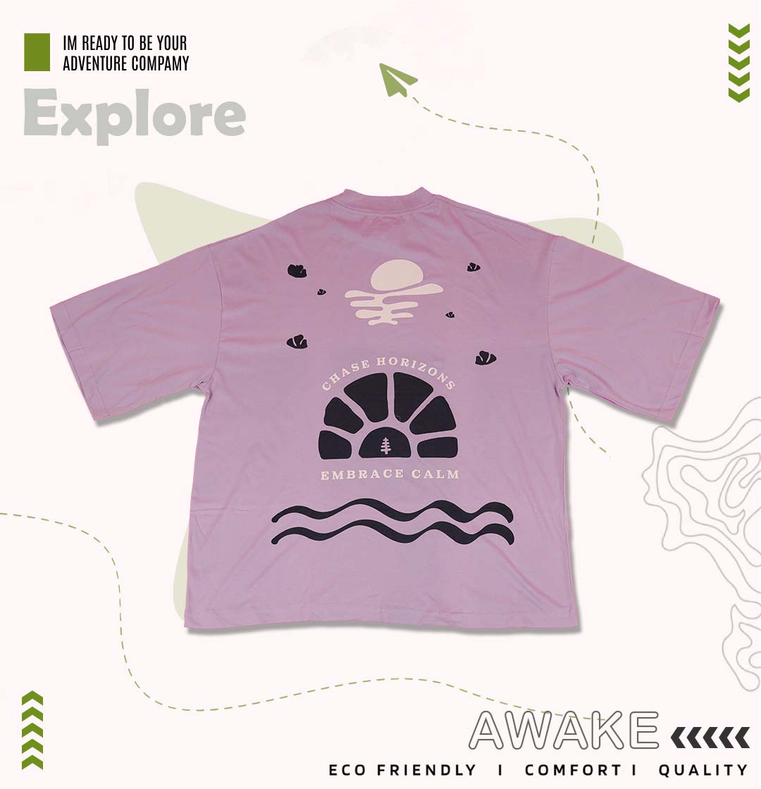 Oversized tshirt - Chase Horizons, Embrace calm